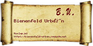 Bienenfeld Urbán névjegykártya
